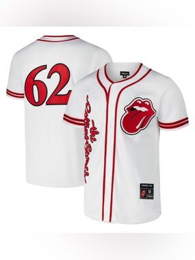 Rolling Stones Rock ‘n’ Roll Baseball Jersey, New With Tags, Size Large